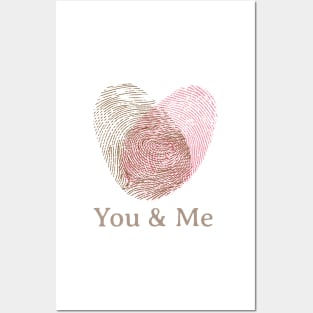 Fingerprint Heart - You & Me - Love Posters and Art